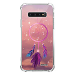 Evetane Coque Samsung Galaxy S10 anti-choc souple angles renforcés transparente Motif Attrape rêve rose