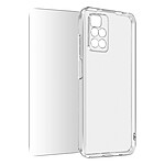 Avizar Coque pour Redmi 10 et 10 2022 Silicone Film Verre Trempé 9H Transparent