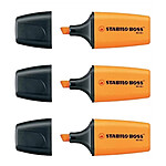 STABILO Surligneur BOSS MINI Pointe biseautée Orange x 3