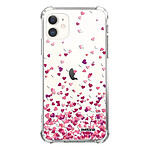 Evetane Coque iPhone 11 anti-choc souple angles renforcés transparente Motif Confettis De Coeur