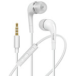 LinQ Écouteurs Intra-auriculaires Jack 3.5mm Boutons Commande Longueur 1.2m Blanc