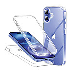 Evetane Coque iPhone 16 360 integrale Protection avant et arriere silicone transparente Motif