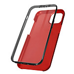 Avizar Coque iPhone 13 Pro Arrière Rigide rouge et Avant Souple Transparent