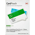 GBC Lot de 100 Pochettes de plastification 59x83mm brillant 2x125 microns