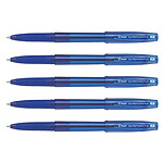 PILOT Stylo Bille à Capuchon SUPER GRIP G Pointe Fine Bleu x 5