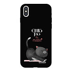 Evetane Coque iPhone X/ Xs Silicone Liquide Douce noir Chuis pas du matin