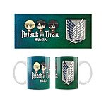 L'Attaque des Titans - Mug céramique Eren, Mikasa & Armin Chibi Style