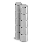 MAUL Lot de 10 Aimants Néodyme Rond 5 mm Argent