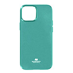 Mercury Coque pour iPhone 13 Mini Silicone Gel Flexible Effet Brillant  Bleu turquoise