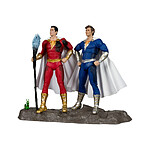 DC Multiverse - Pack de 2 figurines Shazam (Battle Damage) & Freddie Freeman (Gold Label) 18 cm