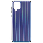 Avizar Coque Samsung Galaxy A42 Bi-matière Holographique Brillant Fine Légère bleu nuit