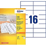 AVERY Boîte de 1600 étiquettes copieur coins carrés 105X37 blanc DP167-100