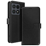 Mayaxess Étui pour Xiaomi 14T Pro Portefeuille avec Dragonne Noir