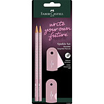 FABER-CASTELL Kit d'écriture GRIP SPARKLE, rose