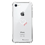 LaCoqueFrançaise Coque iPhone 7/8/ iPhone SE 2020 anti-choc souple angles renforcés transparente Motif Coeur Blanc Amour