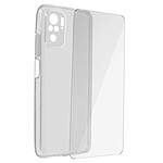 Avizar Coque Redmi Note 10s/Note 10 Souple Film Verre Trempé 9H Transparent