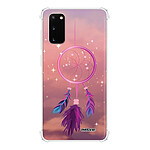 Evetane Coque Samsung Galaxy S20 anti-choc souple angles renforcés transparente Motif Attrape rêve rose