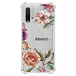 LaCoqueFrançaise Coque Xiaomi Redmi 9T Silicone antichocs Solides coins renforcés  transparente Motif Amour en fleurs