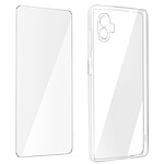 Avizar Coque pour Samsung Galaxy Xcover 6 Pro Silicone Souple et Film Verre Trempé 9H  transparent