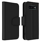 Avizar Housse Samsung Galaxy S10 Cuir Porte-carte Fonction Support Premium noir