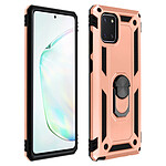 Avizar Coque Samsung Galaxy Note 10 Lite Antichoc Bi-matière Bague Support rose gold