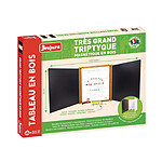 JEUJURA Grand Tableau Triptyque en Bois - Magnetique 153x66cm Ouvert