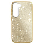 Avizar Coque Paillette pour Samsung Galaxy S23 Plus Hybride Semi-rigide  or