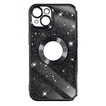 Avizar Coque pour iPhone 14 Paillette Amovible Silicone Gel  Noir