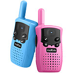 Maxlife Talkies Walkies Junior 3 Canaux de Communication Portée 300 mètres Bleu / Rose