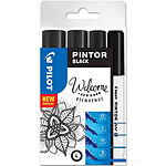 PILOT Marqueur à pigment PINTOR, medium, set de 4 'BLACK'