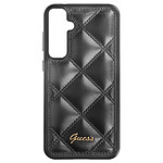 Guess Coque pour Samsung Galaxy S23 FE Rigide Motif Matelassé Noir