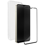 Bigben Coque pour Realme C33 Silicone Souple Transparente + Verre Trempé 9H Noir