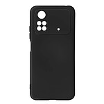 Avizar Coque pour Xiaomi Poco M4 Pro 4G Silicone Semi-rigide Finition Soft-touch Fine  noir