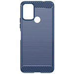 Avizar Coque pour Nokia C22 Protection Souple Effet Carbone et Brossé Bleu Nuit