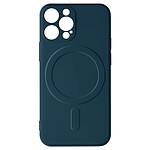 Avizar Coque Magsafe iPhone 13 Pro Silicone Souple Intérieur Soft-touch Mag Cover  bleu nuit