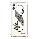 Evetane Coque iPhone 11 anti-choc souple angles renforcés transparente Motif Love Life