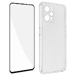 Avizar Coque pour Realme 9 Pro Plus et 9 4G Silicone Souple et Film Verre Trempé 9H  noir