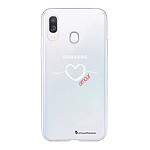 LaCoqueFrançaise Coque Samsung Galaxy A20e 360 intégrale transparente Motif Coeur Blanc Amour Tendance