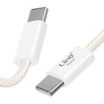 LinQ Câble USB-C vers USB-C 60W Charge et Synchronisation 3 mètres Blanc