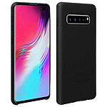 Avizar Coque Samsung Galaxy S10 Plus Silicone Semi-rigide Mat Finition Soft Touch noir