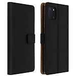 Avizar Housse Galaxy Note 10 Lite Cuir Véritable Porte cartes Fonction Support Noir