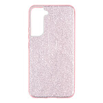 Avizar Coque pour Samsung Galaxy S22 Paillette Amovible Silicone Semi-rigide rose