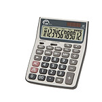 LB OFFICE Calculatrice de bureau double alimentation Gris