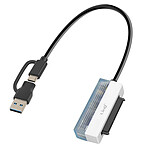 LinQ Adaptateur USB et USB C vers SATA 2,5'' Transfert Données 5 Gbit/s Noir