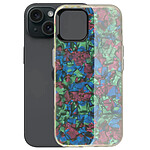 Avizar Coque pour iPhone 15 Antichoc Souple Tutti Frutti Noir