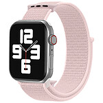 Avizar Bracelet pour Apple Watch 49mm et 45mm et 44mm et 42mm Nylon Tissé Ajustable Rose poudré