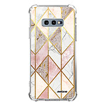 Evetane Coque Samsung Galaxy S10e anti-choc souple angles renforcés transparente Motif Marbre Rose Losange