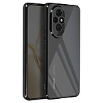 Avizar Coque pour Honor 200 Dos Transparent Contour effet Chromé Noir