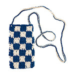 Avizar Sac Bandoulière Bleu 100% Fait Main,  Collection Handmade with Love