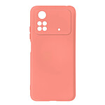 Avizar Coque pour Xiaomi Poco M4 Pro 4G Silicone Semi-rigide Finition Soft-touch Fine rose